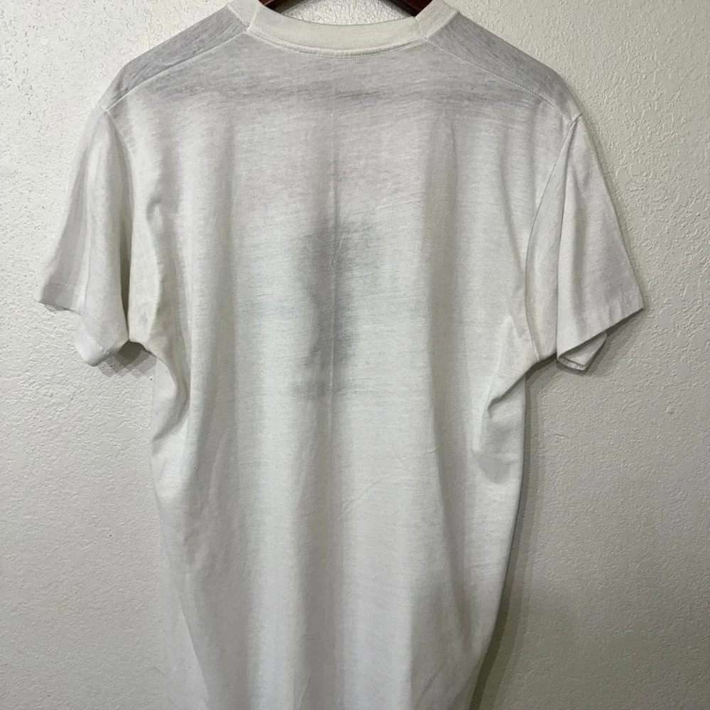 Thrust for justice 1980s white single stitch cotton t-shirt - Picture 2 of 5